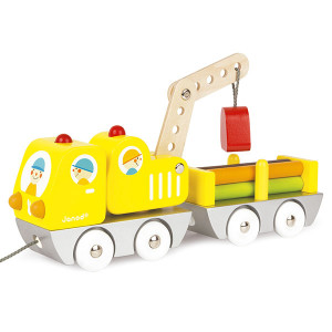 Brinquedos de construção - Caminhão com remolque de carga de 30cm Janod
