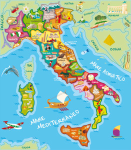 Mapa Italia Janod